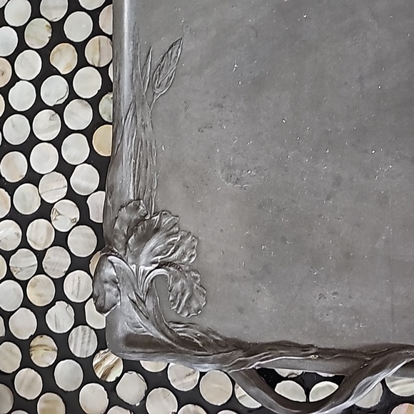Antique Art Nouveau KAYSERZINN Pewter Tray - Picture 5 of 8